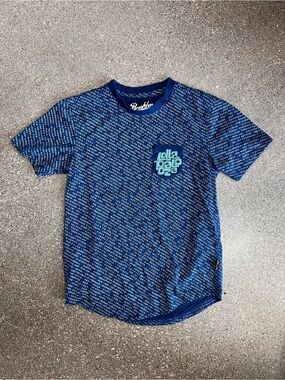 Brooklyn Cloth Blue and Teal Lollapalooza Polo